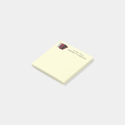 Professeur de Musique d'Accordéon Notes Post-it (Incliné)