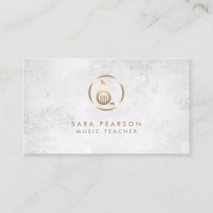 Professeur de musique Gold Horn Carte de visite d'