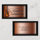 Professeur de musique guitare Carte de visite Brow (Devant / Derrière)