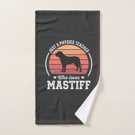 Professeur de physique Mastiff amateur de chiens (Serviette à main)