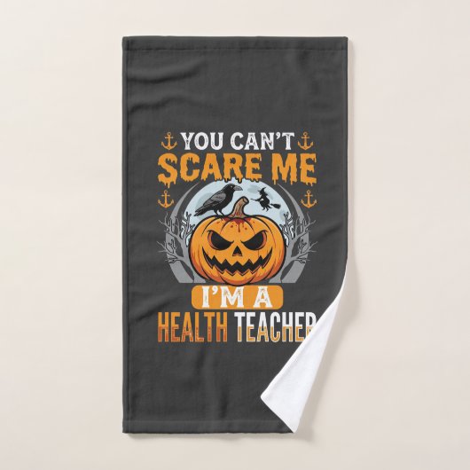 Professeur de santé Halloween Citrouille effrayant (Serviette à main)