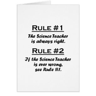 Professeur de Sciences de règle