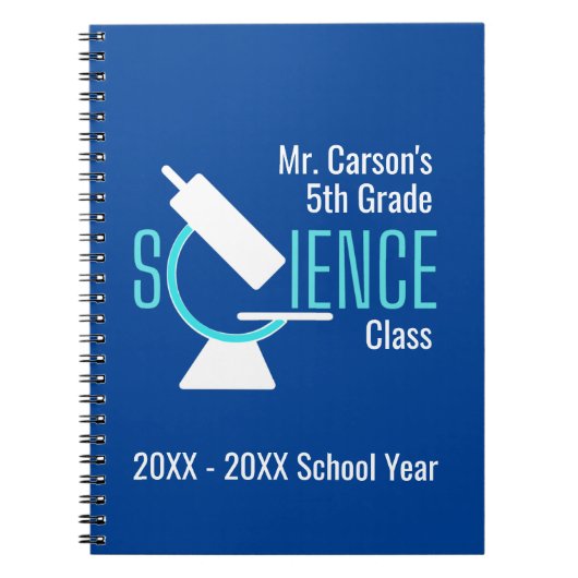 Professeur de sciences | Microscope Carnet personn (Devant)