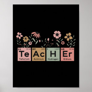 Professeur de sciences Tableau périodique Floral P