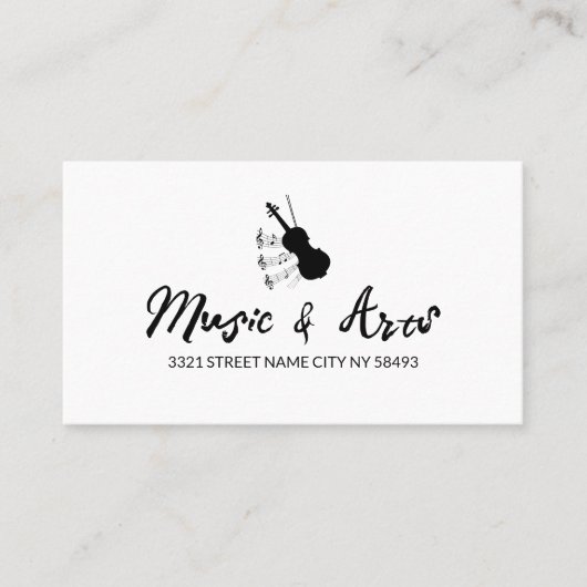 Professeur de studio de musique Carte de visite (Devant)