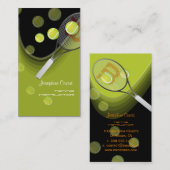 Professeur de tennis, carte de visite des moniteur (Devant / Derrière)