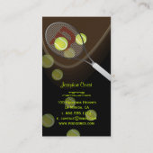 Professeur de tennis, carte de visite des moniteur (Dos)