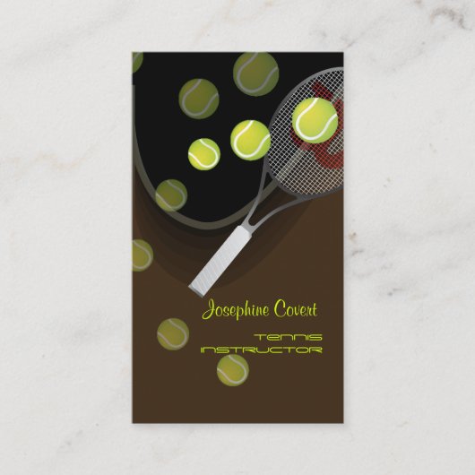 Professeur de tennis, carte de visite des moniteur (Devant)