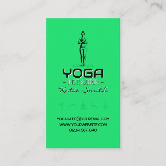 Professeur de yoga / Carte de visite instructeur (Devant)