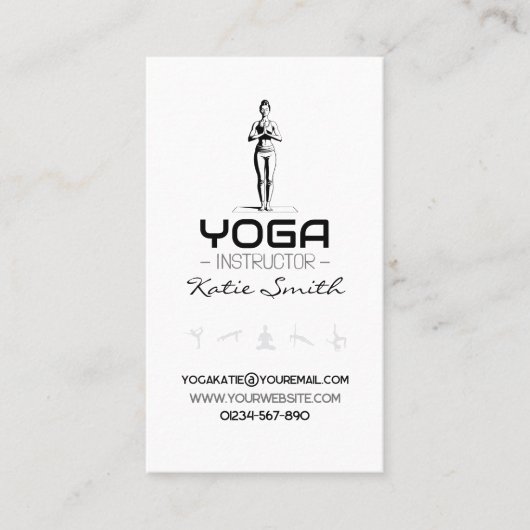 Professeur de yoga / Carte de visite instructeur (Devant)