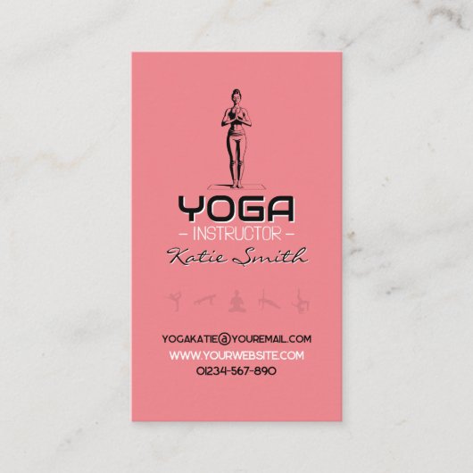 Professeur de yoga / Carte de visite instructeur (Devant)