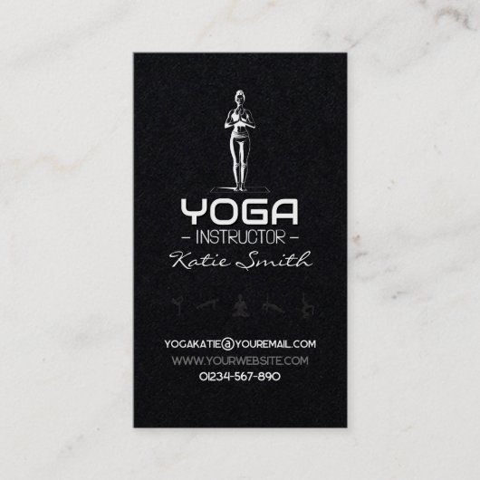 Professeur de yoga / Carte de visite instructeur (Devant)