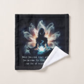 Professeur de yoga en posture de méditation Brouil (Gant de toilette)