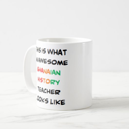 professeur d'histoire ghanéenne, énorme Mug (Devant gauche)