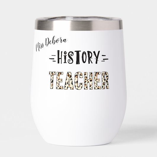 Professeur d'histoire leopard tigerprint personnal (Arrière)