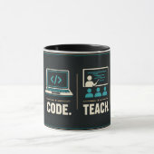 Professeur d'informatique Mug Manger Code Enseigne (Centre)