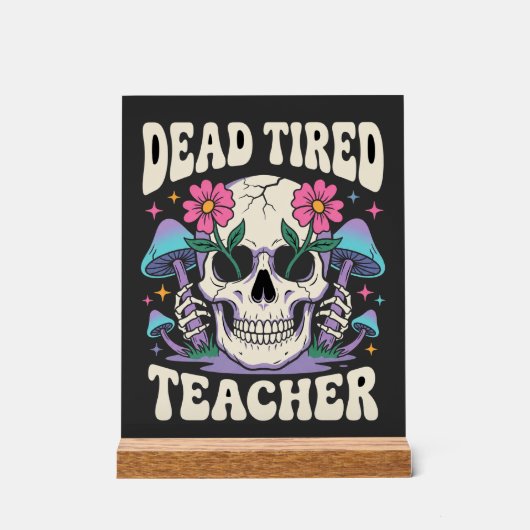 Professeur Épuisé Crâne Champignon Halloween Graph (Recto)