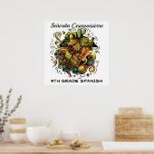 Professeur espagnol ou affiche d'art espagnol (Cuisine)