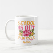 Professeur Floral Personnalisé Retraite Café Mug (Gauche)