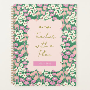 Professeur Floral Retro avec plan personnalisé