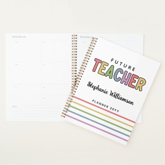 Professeur Futur Personnalisé Coloré Cute (Devant avec enveloppe)