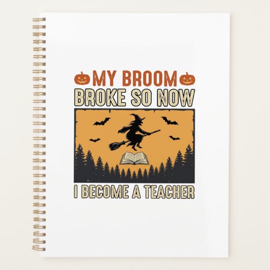 Professeur Halloween Balai Cassa Conception Vintag (Devant)