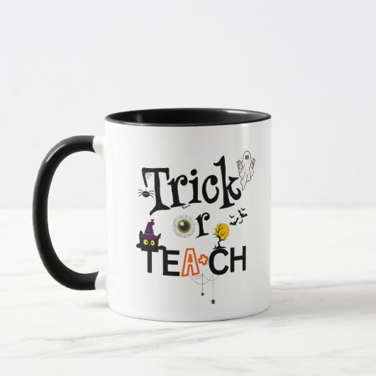 Professeur Halloween Café Mugs | Tracer Ou Enseign (Gauche)