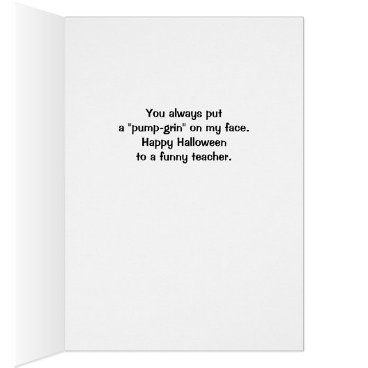 Professeur Halloween Cute Jack o' Lantern (Intérieur (Droit))