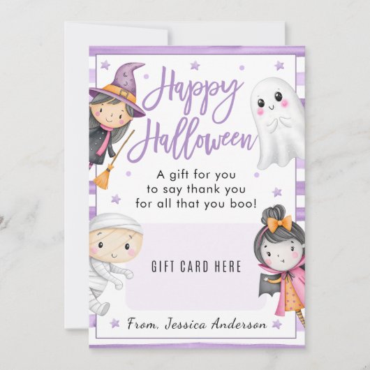 Professeur Happy Halloween titulaire de carte cade (Devant)