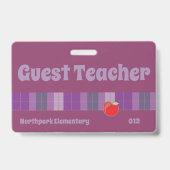 Professeur invité k-12 école badge violet (Avant)