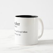 "Professeur : Le Google original..." Mug (Devant droit)