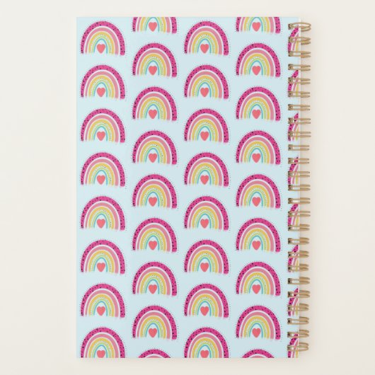 professeur LESSON PLANNER AVEC NOM thème arc-en-ci (Dos)