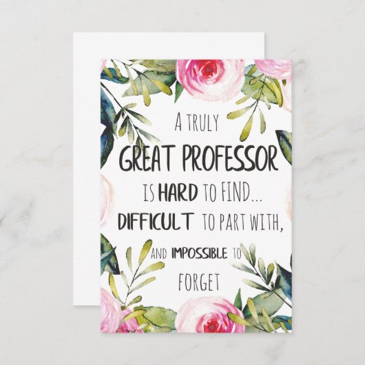 Professeur Merci Appréciation Cadeau Décor de bure (Devant / Derrière)