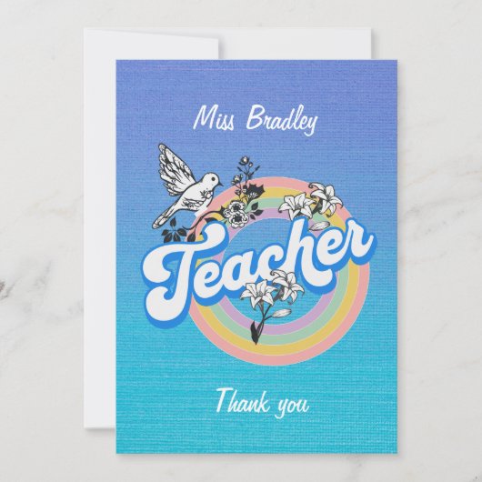 Professeur merci avec amour et respect (Devant)