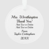 Professeur - Merci Ornement / Balise (dos)