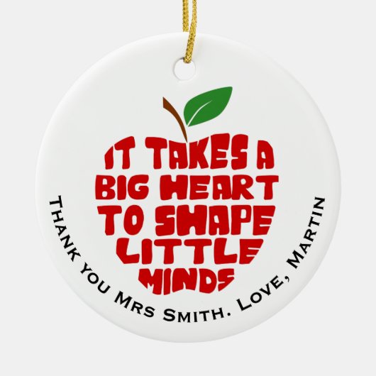 Professeur merci pomme Cercle Ornement (Devant)