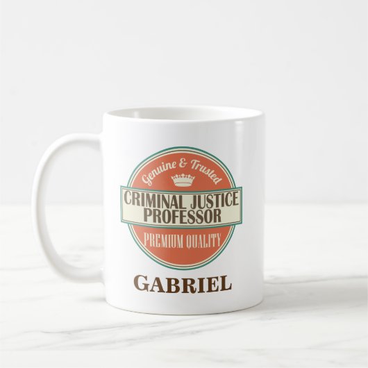 Professeur Mug Gift de justice pénale (Gauche)