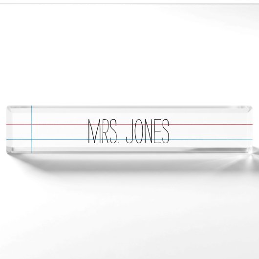 Professeur - Plaque de bureau personnalisable (Devant)