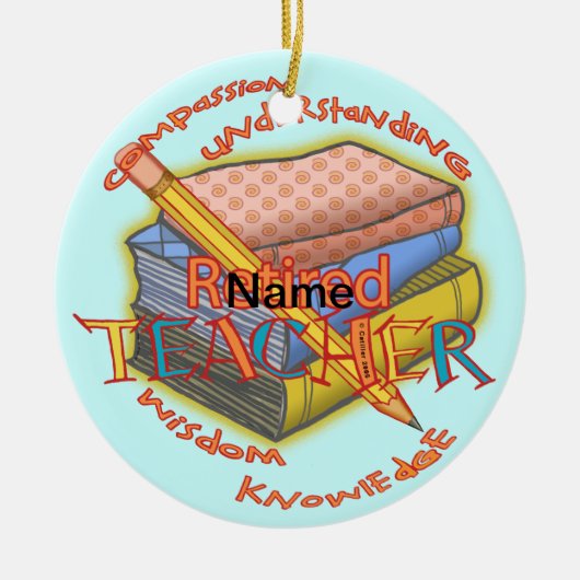 Professeur retraité Moto ornement rond (Devant)