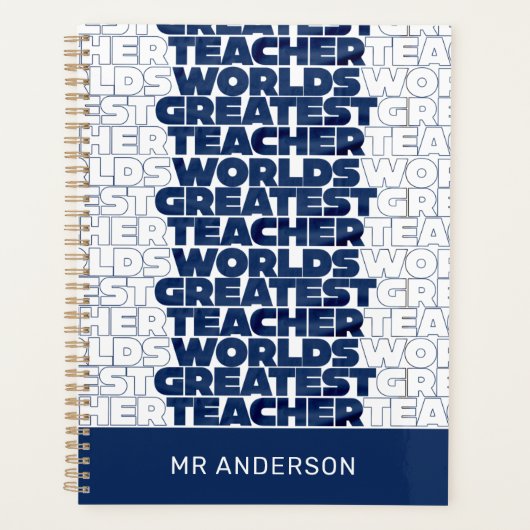 Professeur rétro moderne bleu rouge stylisé typogr (Devant)