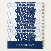 Professeur rétro moderne bleu rouge stylisé typogr (Dos)