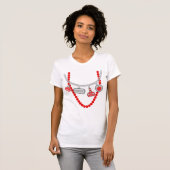 Professeur Trompe - l ' T-shirt d'oeil - perles (Devant entier)
