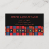 Professeur | Tutor Cartes de visite (Dos)