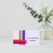 Professeur | Tutor Cartes de visite (Debout devant)