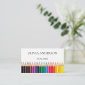 Professeur | Tutor Cartes de visite blancs (Debout devant)