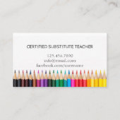 Professeur | Tutor Cartes de visite blancs (Dos)