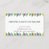 Professeur | Tutor Cartes de visite blancs (Dos)