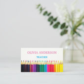 Professeur | Tutor Cartes de visite blancs (Debout devant)