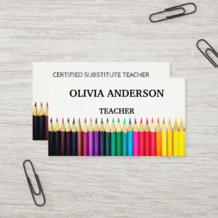 Professeur Tutor Cartes de visite blancs
