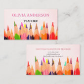 Professeur | Tutor Cartes de visite blancs (Devant / Derrière)